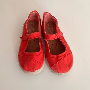 Toms Red canvas Mary Janes